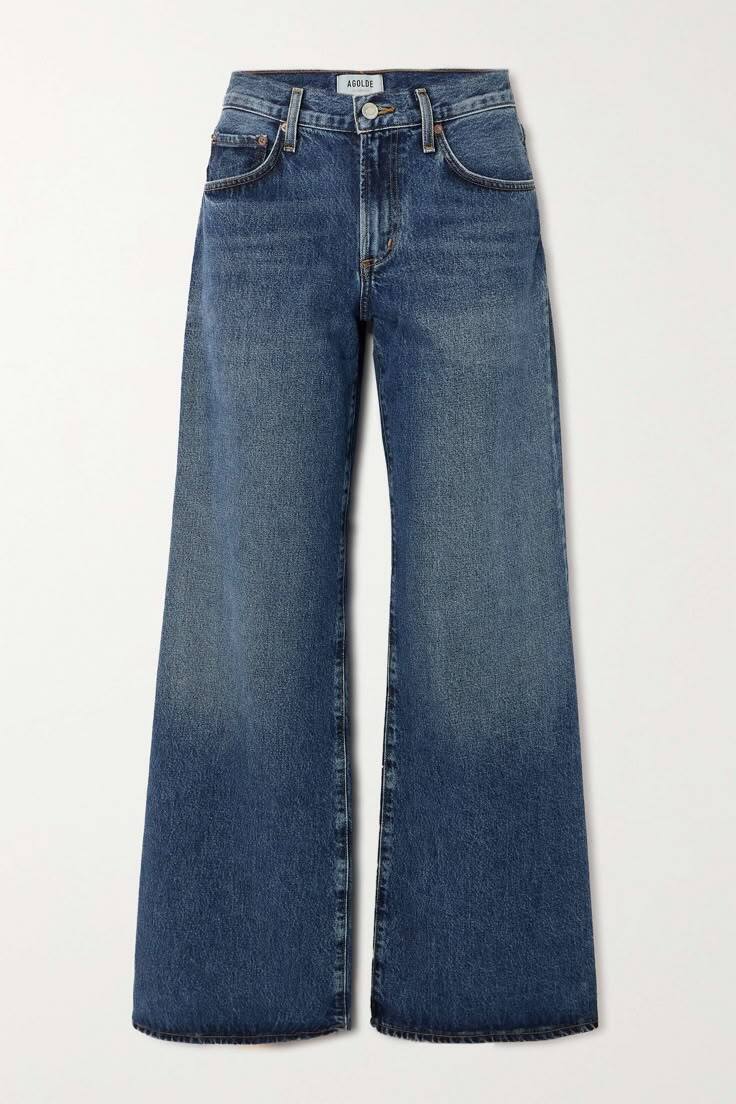 AGOLDE Clara Baggy low-rise wide-leg organic jeans